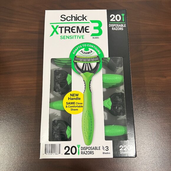Schick Xtreme 3 Sensitive 20 Disposable Razors NWT - Picture 1 of 2